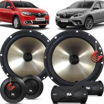Kit Alto Falantes Dianteiros Renault Sandero 2015 até 2021 - Hurricane Platino Duas Vias 320w Kit Alto Falantes Dianteiros Renault Sandero 2015 até 2021 - Hurricane Platino Duas Vias 320w