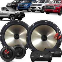 Kit Alto Falantes Dianteiros Toyota Hilux CD CS 2006 até 2021 - Hurricane Platino Duas Vias 320w Kit Alto Falantes Dianteiros Toyota Hilux CD CS 2006 até 2021 - Hurricane Platino Duas Vias 320w