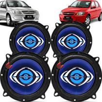 Kit Alto Falantes Dianteiros + Traseiros Celta 4p 2007 Até 2016 - Hurricane Class 520w