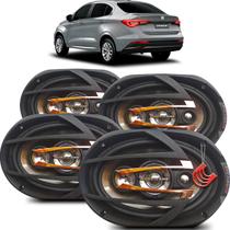 Kit Alto Falantes Dianteiros Traseiros Fiat Cronos - Hurricane Platino Quadriaxial 6x9 1200w Kit Alto Falantes Dianteiros Traseiros Fiat Cronos - Hurricane Platino Quadriaxial 6x9 1200w