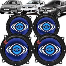 Kit Alto Falantes Dianteiros + Traseiros Renault Clio Hatch e Sedan 2000/2016 - Hurricane Class 520w Kit Alto Falantes Dianteiros + Traseiros Renault Clio Hatch e Sedan 2000/2016 - Hurricane Class 520w