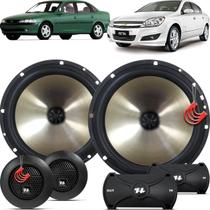 Kit Alto Falantes Dianteiros Vectra Hatch e Sedan 1996 até 2011 - Hurricane Platino Duas Vias 320w