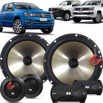 Kit Alto Falantes Dianteiros Volkswagen Amarok CD CS 2010 a 2021 - Hurricane Platino Duas Vias 320w