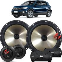 Kit Alto Falantes Dianteiros Volkswagen T-Cross 2019 até 2021 - Hurricane Platino Duas Vias 320w