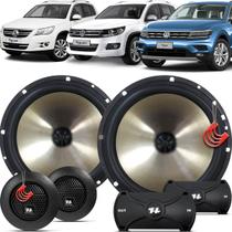 Kit Alto Falantes Dianteiros Volkswagen Tiguan 2009 até 2021 - Hurricane Platino Duas Vias 320w