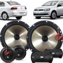 Kit Alto Falantes Dianteiros Volkswagen Voyage G6 2013 até 2016 - Hurricane Platino Duas Vias 320w Kit Alto Falantes Dianteiros Volkswagen Voyage G6 2013 até 2016 - Hurricane Platino Duas Vias 320w