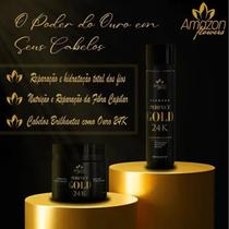 Kit alto impacto hidratação pos escova progressiva perfect gold efeito teia 24k 800ml Kit alto impacto hidratação pos escova progressiva perfect gold efeito teia 24k 800ml