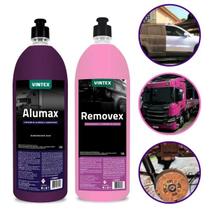 KIT ALUMAX E REMOVEX VINTEX 1,5 L Limpeza de Alta Performance Motor Chassi Caixas de Roda e Carrocerias KIT ALUMAX E REMOVEX VINTEX 1,5 L Limpeza de Alta Performance Motor Chassi Caixas de Roda e Carrocerias
