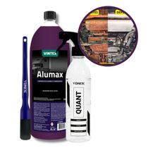 Kit Alumax Vintex 1,5l + Pincel - Limpeza Rodas Chassis Motores Carroceria Kit Alumax Vintex 1,5l + Pincel - Limpeza Rodas Chassis Motores Carroceria