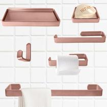 Kit Alumínio 6 Peças Lavabo/banheiro Marin - 5 Cores Kit Alumínio 6 Peças Lavabo/banheiro Marin - 5 Cores