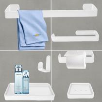 Kit Alumínio 6 Peças Lavabo/banheiro Marin - 5 Cores