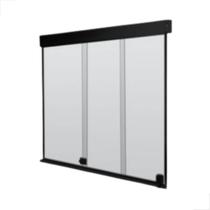 Kit Alumínio Porta VE3 2,00x2,40mts 1 Fixa 2 Moveis Preto Kit Alumínio Porta VE3 2,00x2,40mts 1 Fixa 2 Moveis Preto