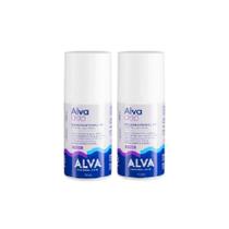 Kit Alva Desodorante Roll-On Cristal Natural Lavanda Com 2 Unidades De 70ml Cada