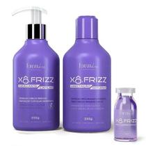 Kit Amaciante Capil Umectação e Ampola Xô Frizz Forever Liss