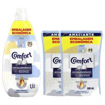 Kit Amaciante Comfort Concentrado Puro Cuidado Intense 1,5l + 2 Refis 900ml Kit Amaciante Comfort Concentrado Puro Cuidado Intense 1,5l + 2 Refis 900ml