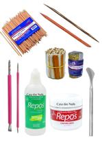 Kit Amaciante + Creme c/Ureia + Palito Laranjeira + Paraju + Indiano + Mini Lixa + Bastao + Espatula Mista + Bisturi 222 Kit Amaciante + Creme c/Ureia + Palito Laranjeira + Paraju + Indiano + Mini Lixa + Bastao + Espatula Mista + Bisturi 222