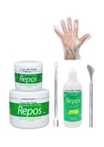 Kit Amaciante + Creme Removedor + Espátula para Cutícula + Bisturi 222 + Luva Descartável