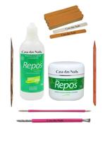 Kit Amaciante + Creme Removedor + Palito Paraju + Palito Indiano + Lixa Parda + Bastao + Espatula Mista