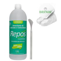 Kit Amaciante de Calosidades Repos 1,1L Profissional + Espátula Inox Pedicure
