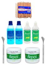 Kit Amaciante de Cuticula + Creme Removedor + Palito laranjeira + Removedor de Esmaltes c/Acetona + Bisturi 222