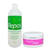 Kit Amaciante de cuticulas e calosidade líquido 1,1litro e Parafina 250g Repos