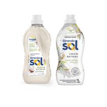 Kit Amaciante de Roupas Concentrado Coco Baunilha + Lava Roupa Coco Baunilha - Girando Sol