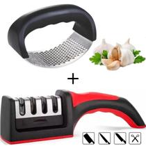 Kit Amassador Ergonômico + Afiador Elegante Portátil