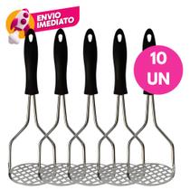 Kit Amassador Espremedor Batata Alimentos Manual Purê Cremes Feijão Inox Reforçado C/05 Ou 10 Un Kit Amassador Espremedor Batata Alimentos Manual Purê Cremes Feijão Inox Reforçado C/05 Ou 10 Un