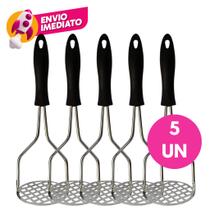 Kit Amassador Espremedor Batata Alimentos Manual Purê Cremes Feijão Inox Reforçado C/05 Ou 10 Un Kit Amassador Espremedor Batata Alimentos Manual Purê Cremes Feijão Inox Reforçado C/05 Ou 10 Un
