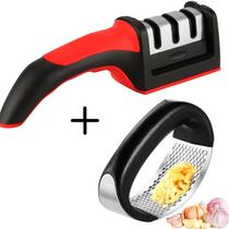 KIT Amassador Resistente + Afiador Compacto Ergonômico