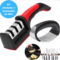KIT Amassador Resistente + Afiador Compacto Ergonômico