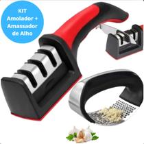 KIT Amassador Resistente + Afiador Compacto Ergonômico