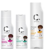 Kit Amávia Make Curl Teen Shampoo + Condicionador + Creme