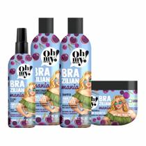 Kit Amazon Secrets Oh My Brazilian Mania (4 itens) Pra cabelos com química Kit Amazon Secrets Oh My Brazilian Mania (4 itens) Pra cabelos com química