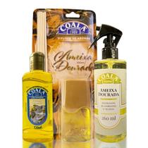 Kit Ameixa Dourada Coala Essência 120ml + Difusor 100ml + Odorizador Spray 260ml