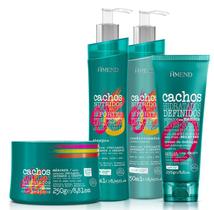 Kit Amend Cachos Nutridos c/4 produtos (Shampoo 250ml+Condicionador 250ml+Máscara 250g+Leave-in Cachos Fechados 250g)