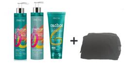 Kit Amend Cachos Nutridos Shampoo 250ml + Condicionador 250ml + Leave-in Ondulados 250g + Nécessaire Pequena