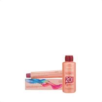 Kit Amend Color Delicaté Coloração 7.43 Louro Médio Acobreado Dourado + Água Oxigenada Vol 30