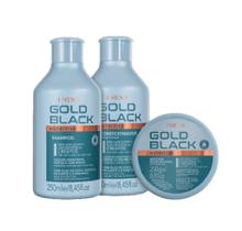 Kit Amend Gold Black Nutritivo Shampoo + Cond + Máscara