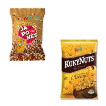 Kit Amendoim KukyNuts 500g Sabor Tradicional e 400g Japonês