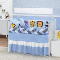 Kit Americano Berço Baby Zoo Estampado 10 Peças Bebe Luxuoso