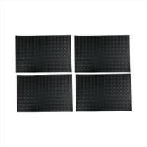 Kit Americano Mesa Jantar Apoio Prato Souspla 4 Peças Preto