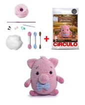 Kit Amigurumi Coleção Fazendinha Circulo Porquinho 13cm