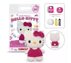 Kit Amigurumi Coleção Hello Kitty cor 2 Look Rosa Circulo