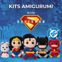 Kit Amigurumi DC Liga da Justiça - 5 Modelos Kit Amigurumi DC Liga da Justiça - 5 Modelos