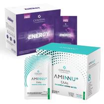 Kit Aminnu 30 Sachês 10g + Energy ATP 30 Sachês 10g Central