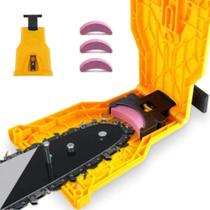 Kit Amolador Afiador de Corrente de Motosserra Podar Árvores Galhos e 3 Pedras de amolar Kit Amolador Afiador de Corrente de Motosserra Podar Árvores Galhos e 3 Pedras de amolar