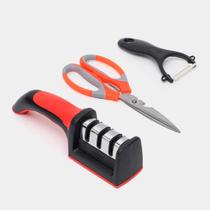 Kit Amolador Afiador Para Churrasco Facas Tesoura Cozinha Kit Amolador Afiador Para Churrasco Facas Tesoura Cozinha