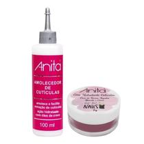 Kit Amolecedor de cutículas com Óleo de cravo 100ml + Cera Hidratante 7g Anita