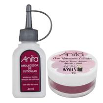 Kit Amolecedor de cutículas com Óleo de cravo 40ml + Cera Hidratante 7g Anita
